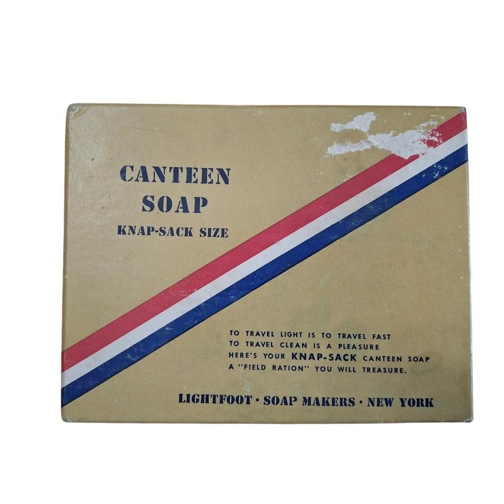 Vintage Canteen Soap Lightfoot Knapsack Size army ration 5 bars